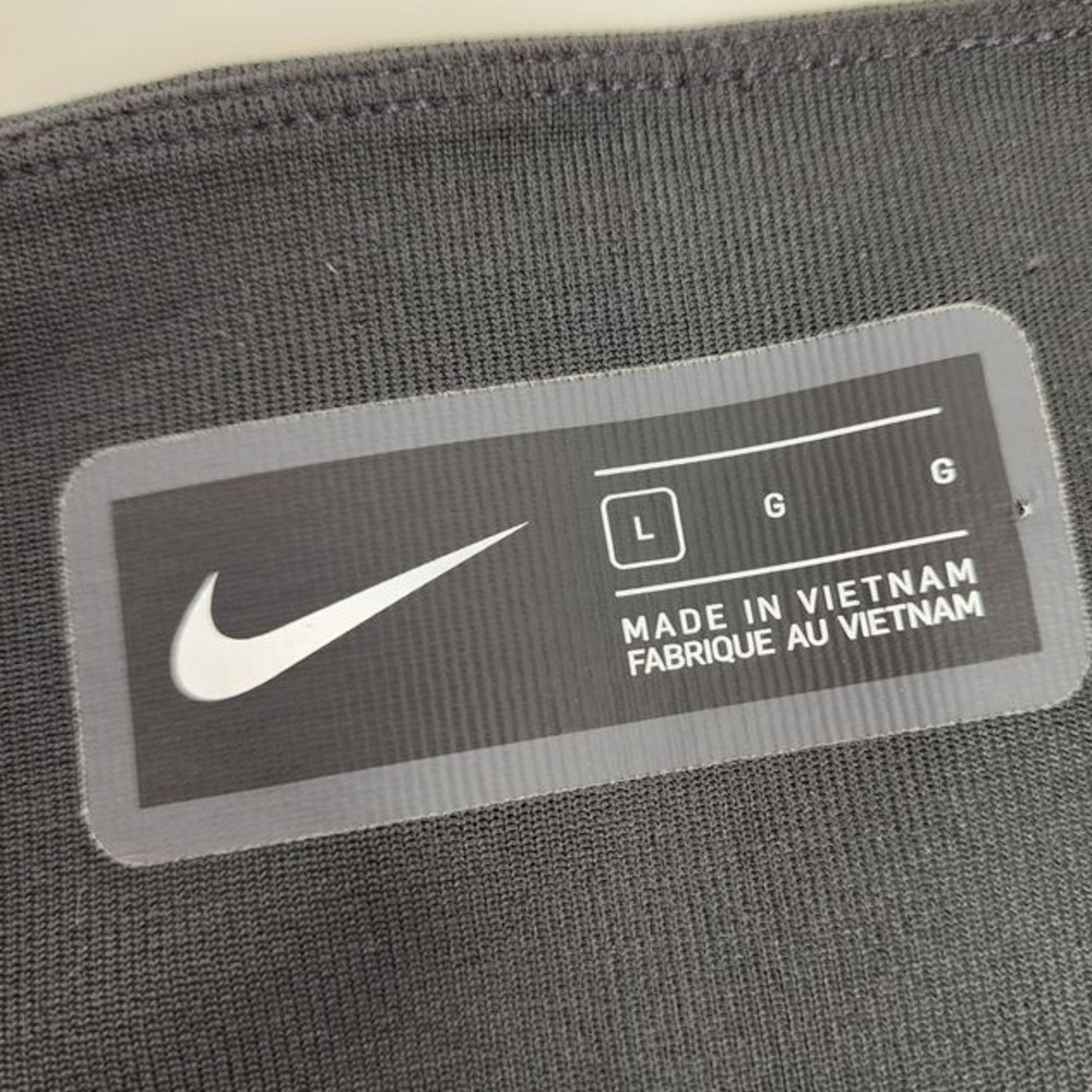 Nike Leggings Women's Large Nikelab Tech Pack Running Black Grey Stripe Crop - Picture 6 of 7